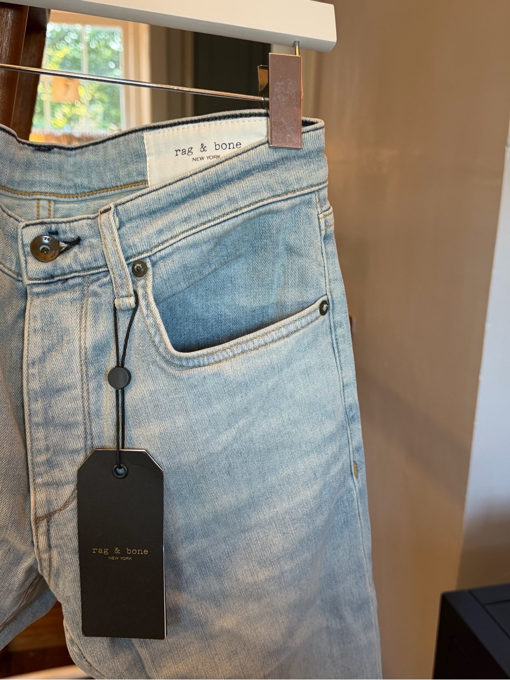 rag & bone Men’s Light Wash Straight Jeans